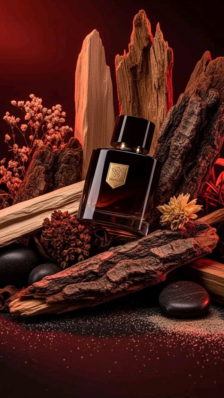 A reed diffuser on a quiet table, reeds softly fanned